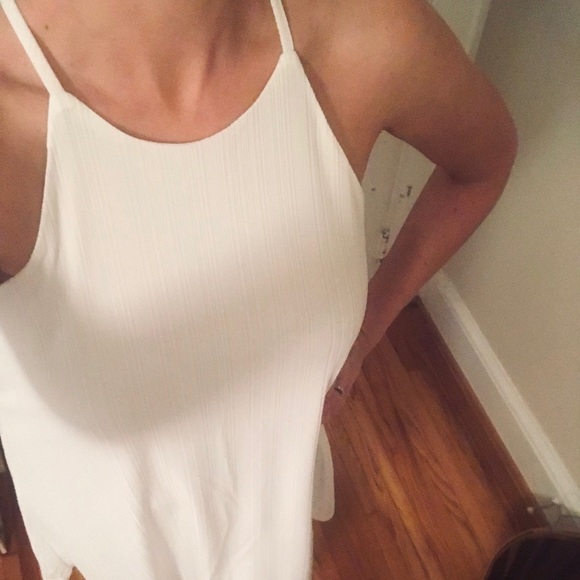 Ivory Halter Neck Swing Dress - Picture 4 of 6